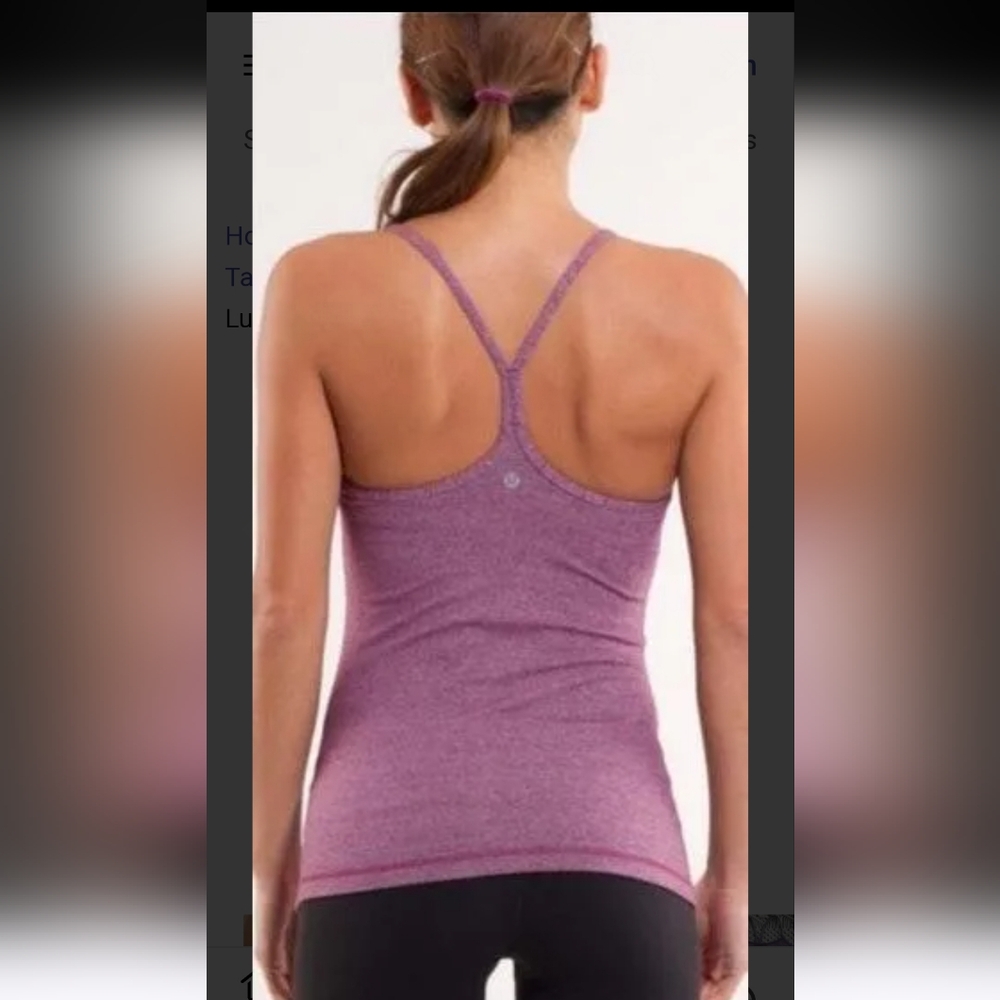 Lululemon Athletica Lavender Spaghetti Strap Women's Top - Picture 6 of 6